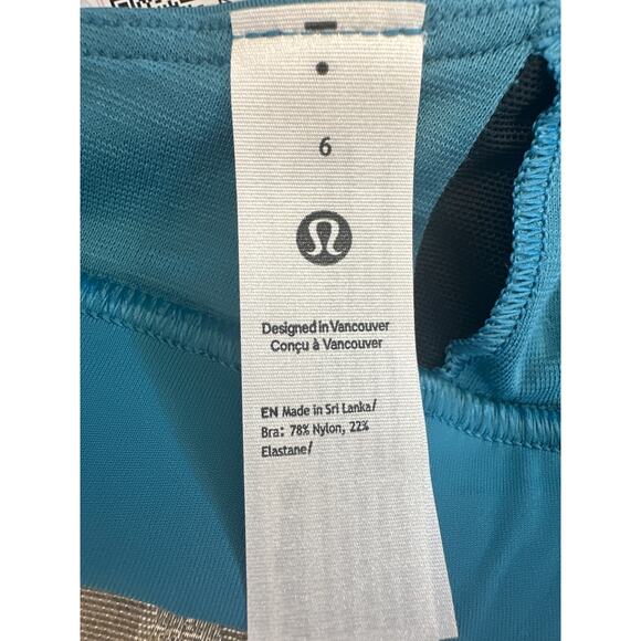 Lululemon License to Train Triangle Bra A/B Marlin Blue 6 Athletic Sports Yoga - Picture 3 of 8